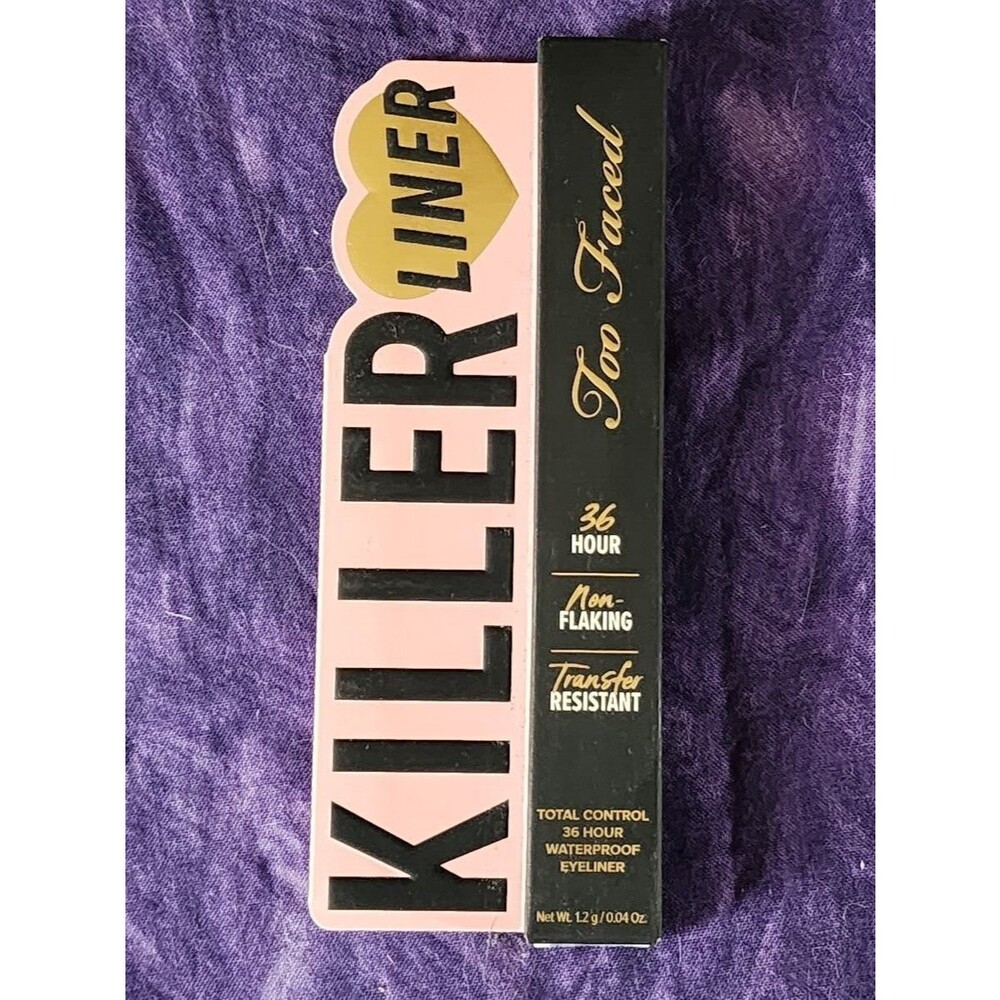Too Faced Killer Liner 36HR Waterproof Total Control Gel Eye Pencil Color Black